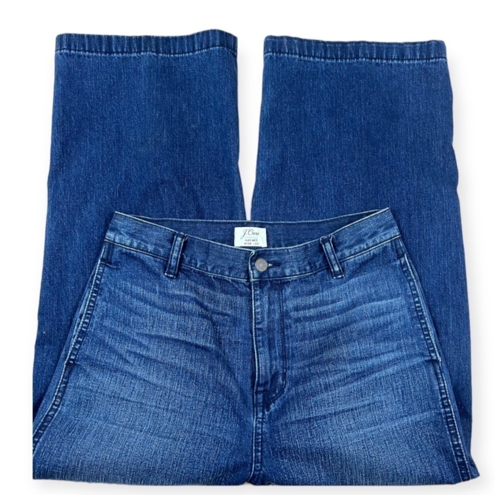 J. Crew Rayner Wide Leg Crop Jeans Cotton 4 Pocket - Picture 2 of 7